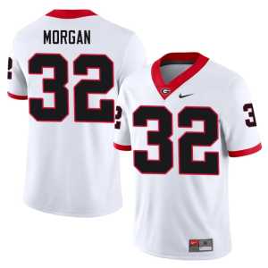 Jaylan Morgan Georgia Bulldogs White #32 Mens Stitched Jersey - Image 1