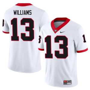 #13 Tyler J. Williams Bulldog Nation Mens High School White Jerseys - Image 1