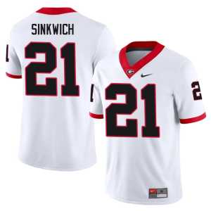 Go Dawgs Frank Sinkwich NCAA #21 Men's White Jerseys - Image 1