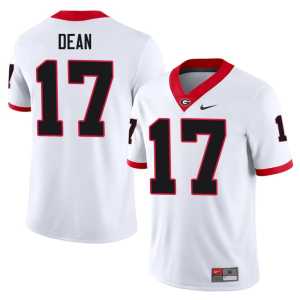 White #17 Georgia Nakobe Dean Mens College Jerseys - Image 1