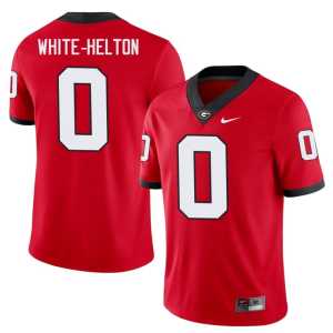 #0 Mens High School Bulldog Nation Sacovie White-Helton Red Jersey - Image 1