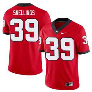 #39 Game Red Bulldog Nation Mens Will Snellings Jersey - Image 1