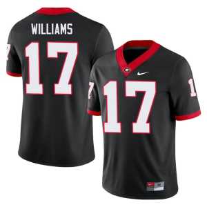Men #17 Amaris Williams Black University of Georgia Official Jersey - Image 1