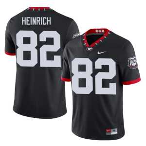 Mascot 100th Anniversary #82 University of Georgia Mens 2025 Colton Heinrich Black Jersey - Image 1