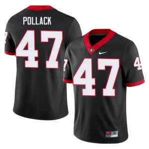 Mens High School Georgia Bulldogs David Pollack Black #47 Jerseys - Image 1