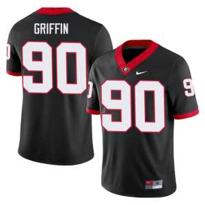 Limited Bulldog Nation #90 Black Men Elijah Griffin Jersey - Image 1