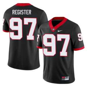 Football Mens Black Georgia #97 Wade Register Jerseys - Image 1