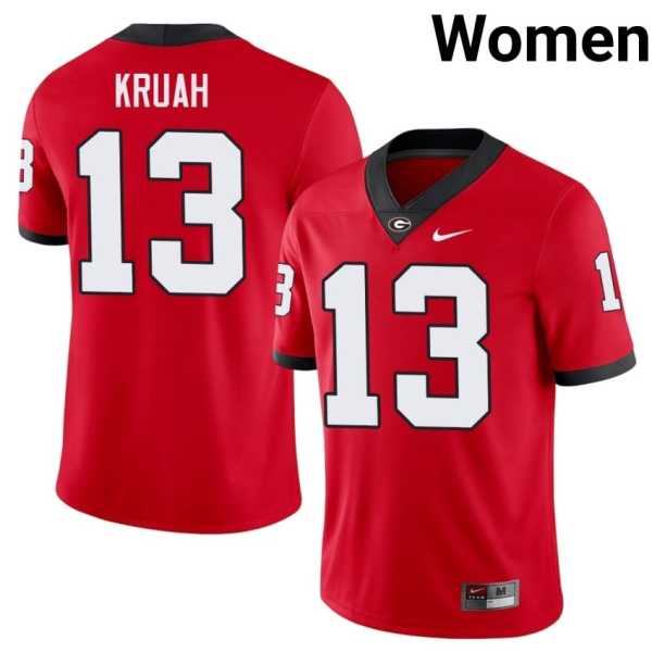 Women20202520AJ20Kruah20georgia20bulldogs20football20jersey20red.jpg