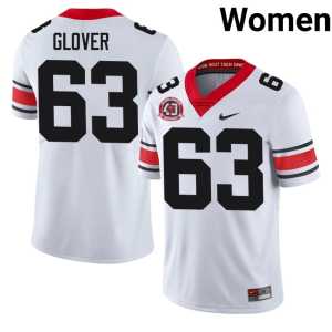 1980 National Champions 40th Anniversary Dawgs Dontrell Glover #63 White Alumni Women Jersey - Image 1