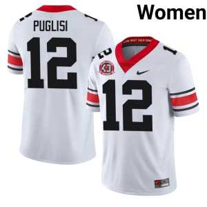 1980 National Champions 40th Anniversary University White Go Dawgs Women #12 Ryan Puglisi Jerseys - Image 1