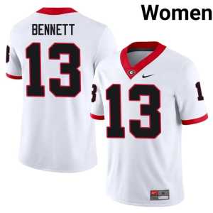 Game Dawgs #13 White Stetson Bennett Womens Jerseys - Image 1