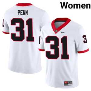 High School #31 Women's Wade Penn Damn Good Dawgs White Jersey - Image 1