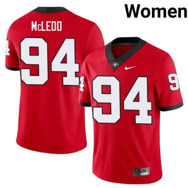 Women20202520Xzavier20McLeod20georgia20bulldogs20football20jersey20red.jpg