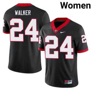 #24 2025 Black Bo Walker Women's UGA Bulldogs Jerseys - Image 1