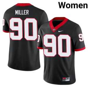 #90 Drew Miller Stitched Womens DGDs Black Jersey - Image 1