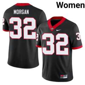 Black #32 UGA Bulldogs Jaylan Morgan Player Women's Jersey - Image 1