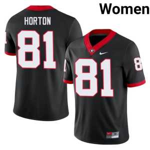 Womens Black #81 Dawgs Josh Horton Official Jerseys - Image 1