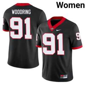 Georgia Black College Womens Peyton Woodring #91 Jersey - Image 1