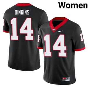 College Bulldog Nation Women Rasean Dinkins Black #14 Jersey - Image 1
