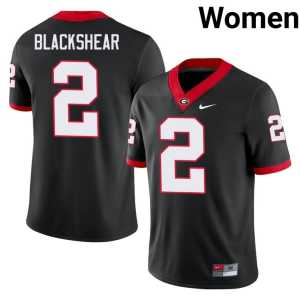 College Dawgs #2 Black Women's Thomas Blackshear Jersey - Image 1