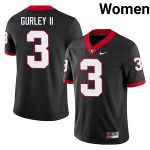 Go Dawgs #3 College Black Womens Todd Gurley II Jersey - Image 1