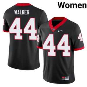 #44 Women University of Georgia Bulldogs Travon Walker Player Black Jersey - Image 1