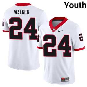 Go Dawgs Replica White Bo Walker Youth #24 Jersey - Image 1