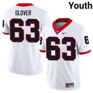 Youth Georgia Bulldogs 2026-27 #63 Dontrell Glover White Jerseys - Image 1