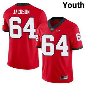 UGA Jahzare Jackson Youth Red #64 2025 Jersey - Image 1