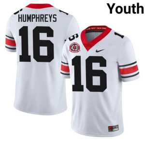 1980 National Champions 40th Anniversary Youth #16 London Humphreys Dawgs 2025 White Jerseys - Image 1