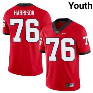 #76 Marcus Harrison Red Replica Bulldog Nation Youth Jersey - Image 1