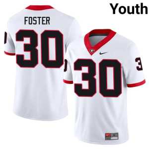#30 Youth Terrell Foster Football UGA White Jerseys - Image 1