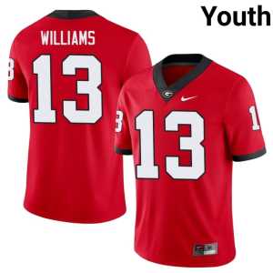 #13 Replica Youth Red Go Dawgs Tyler J. Williams Jerseys - Image 1