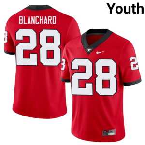 Walter Blanchard Youth Red #28 UGA Bulldogs 2025 Jerseys - Image 1