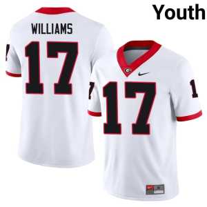 Player #17 Amaris Williams White Youth University of Georgia Bulldogs Jerseys - Image 1
