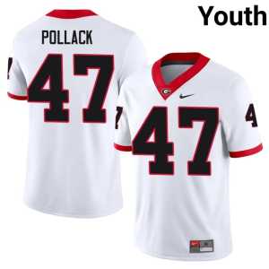 UGA Bulldogs David Pollack #47 White Youth Stitched Jerseys - Image 1