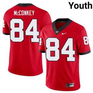 NCAA Ladd McConkey #84 DGDs Red Youth Jerseys - Image 1