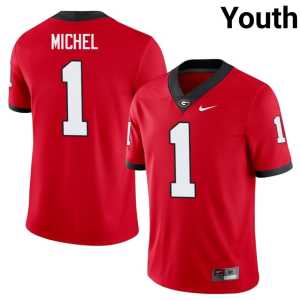 #1 Official DGDs Sony Michel Youth Red Jersey - Image 1