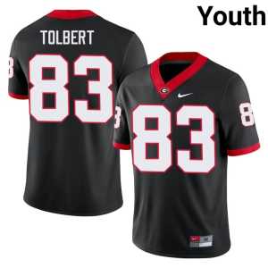 Brody Tolbert Youth Player Georgia Bulldogs Black #83 Jerseys - Image 1