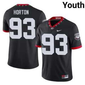 Mascot 100th Anniversary Carter Horton Black #93 Youth UGA 2026-27 Jerseys - Image 1