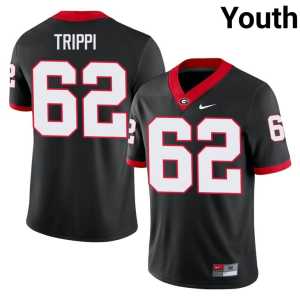 Georgia Bulldogs Player #62 Youth Charley Trippi Black Jersey - Image 1