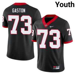 Embroidery #73 Youth UGA Black Juan Gaston Jersey - Image 1