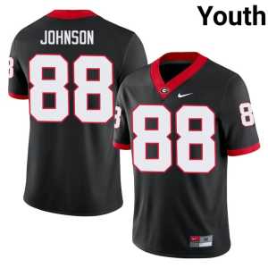 Official Nasir Johnson Youth #88 UGA Bulldogs Black Jerseys - Image 1