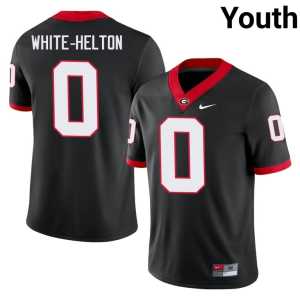 Black Sacovie White-Helton University #0 Dawgs Youth Jerseys - Image 1