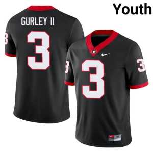 Embroidery Todd Gurley II Go Dawgs Black Youth #3 Jerseys - Image 1