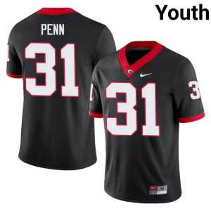 Youth #31 Embroidery UGA Black Wade Penn Jersey - Image 1