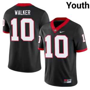 Youth #10 Football DGDs Black Zayden Walker Jerseys - Image 1