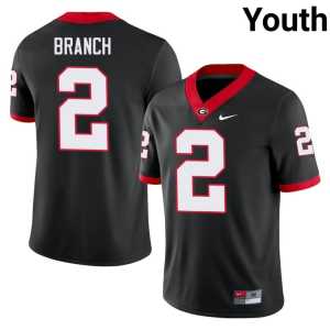 Black #2 Stitched Zion Branch Youth Georgia Jerseys - Image 1
